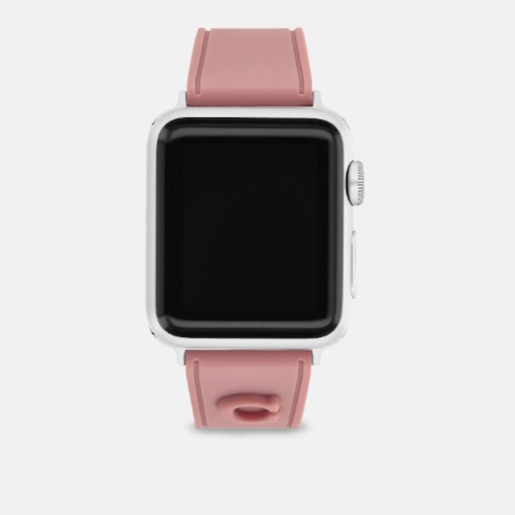 SOLD New in-box Coach Apple watch Pink Silicon strap 38mm and 40mm - Picture 4 of 7